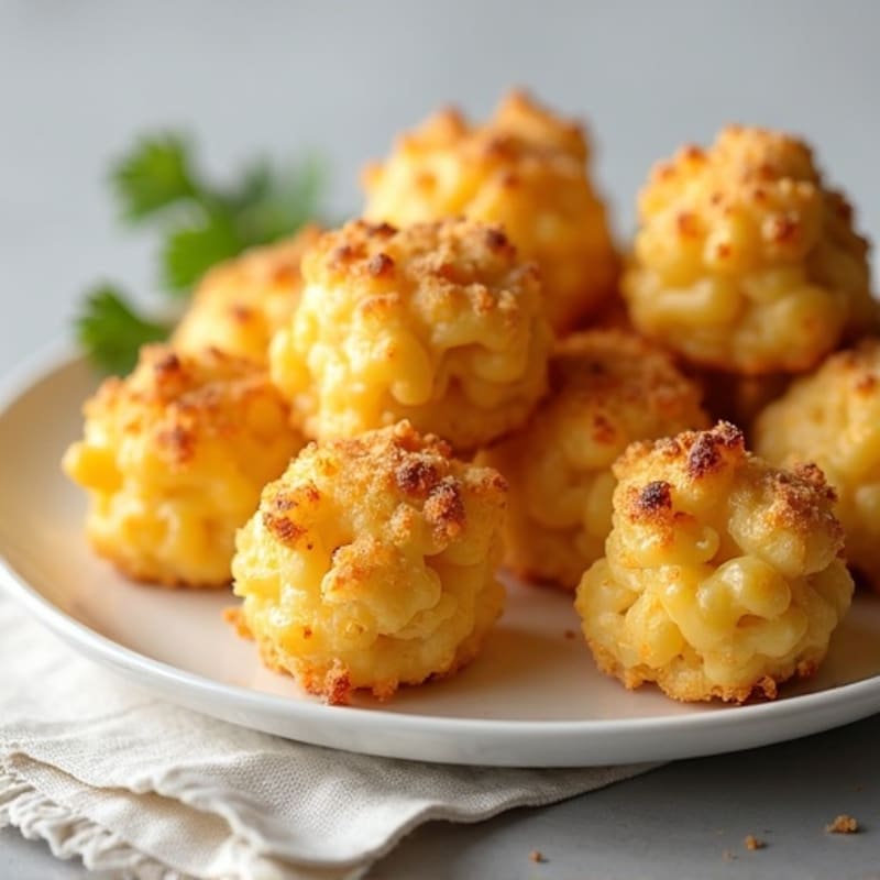 Crispy Baked Cauliflower Mac and Cheese Bites