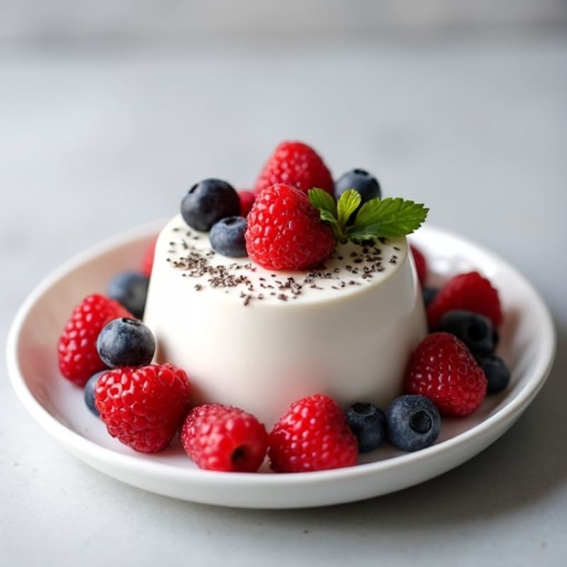 Silky Greek Yogurt Protein Mousse with Berries
