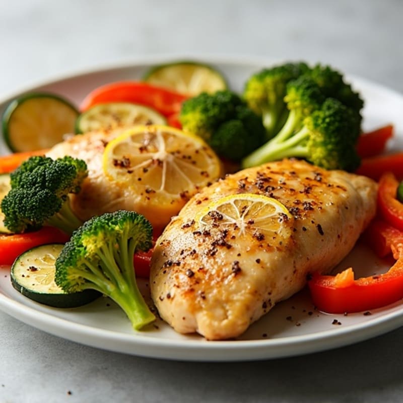 Sheet Pan Lemon Herb Chicken with Roasted Crispy Vegetables