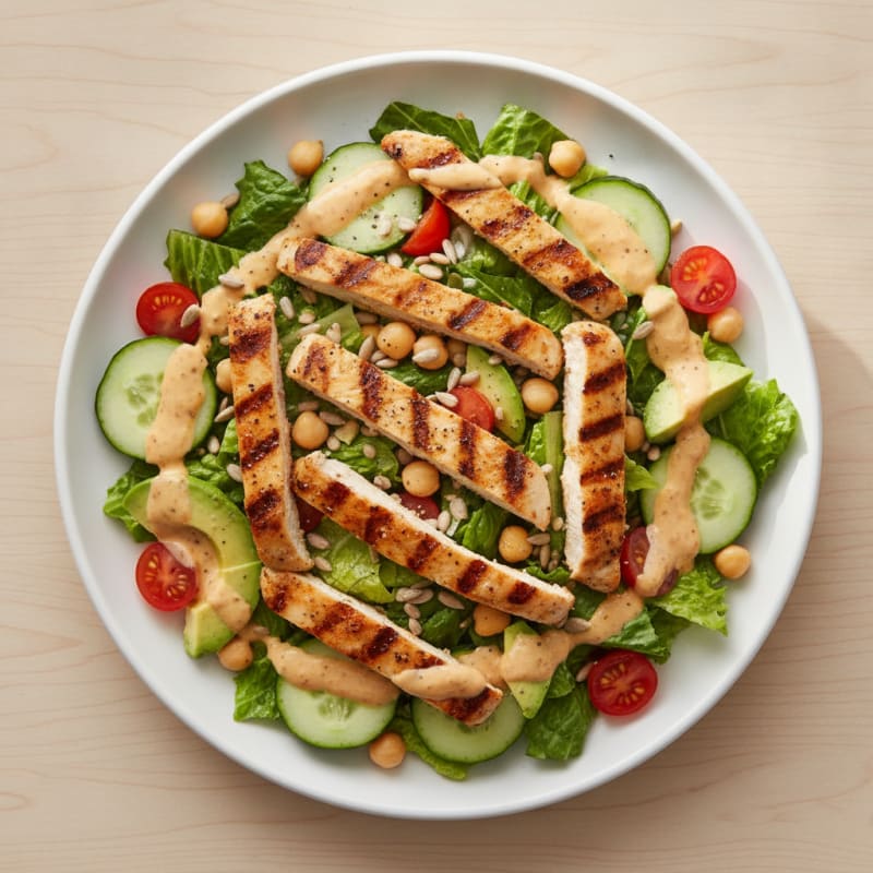 Spicy Grilled Chicken Chop Salad