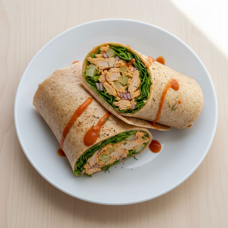 Buffalo Ranch Chicken Salad Wrap