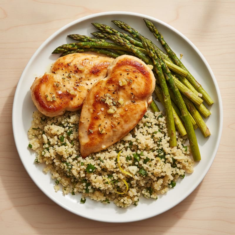 Lemon Herb Chicken with Roasted Asparagus