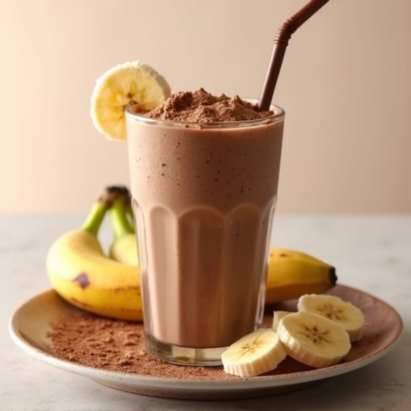 Thick Chocolate Peanut Butter Protein Smoothie