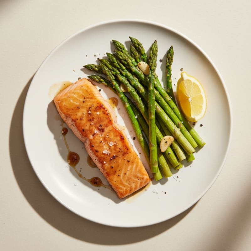 Honey-Glazed Salmon with Roasted Asparagus