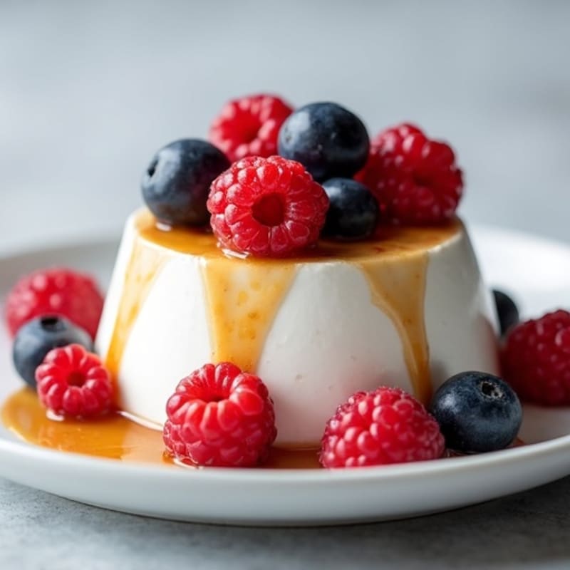 Greek Yogurt Protein Mousse with Mixed Berries