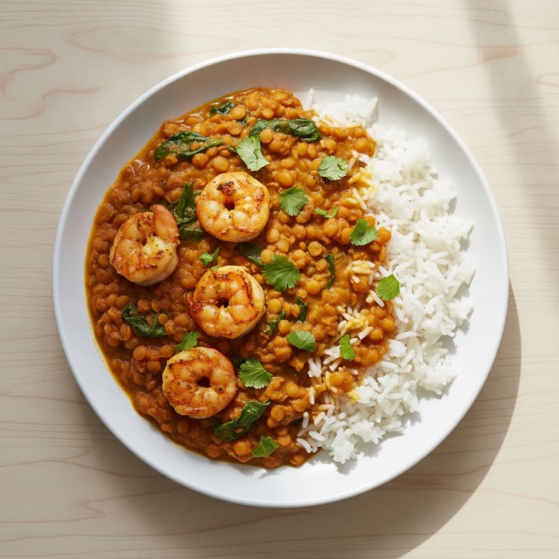 Hearty Lentil Dahl with Basmati Rice