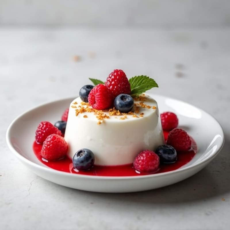 Greek Yogurt Protein Mousse with Mixed Berries