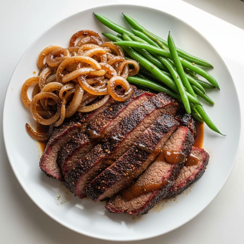 Smoky Texas Brisket with Caramelized Onions