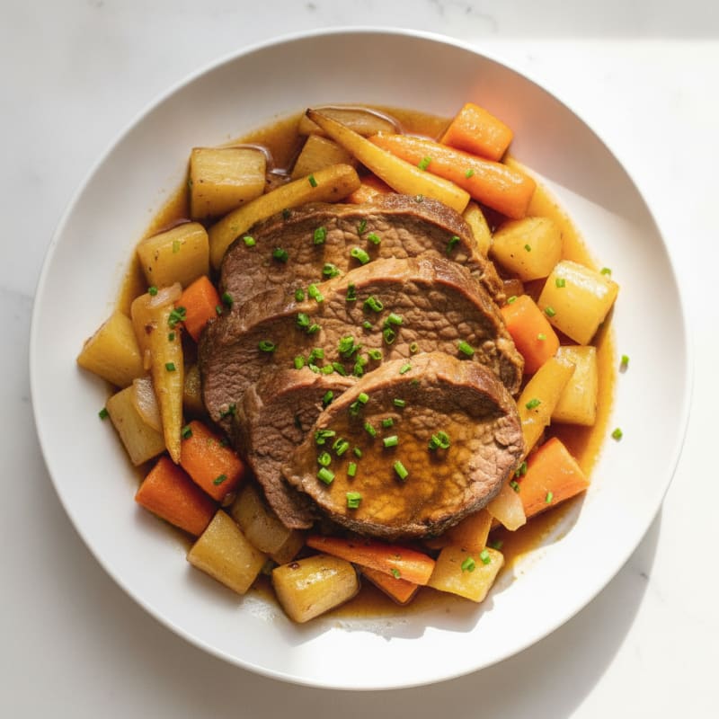 Slow-Cooked Chuck Roast with Root Vegetables