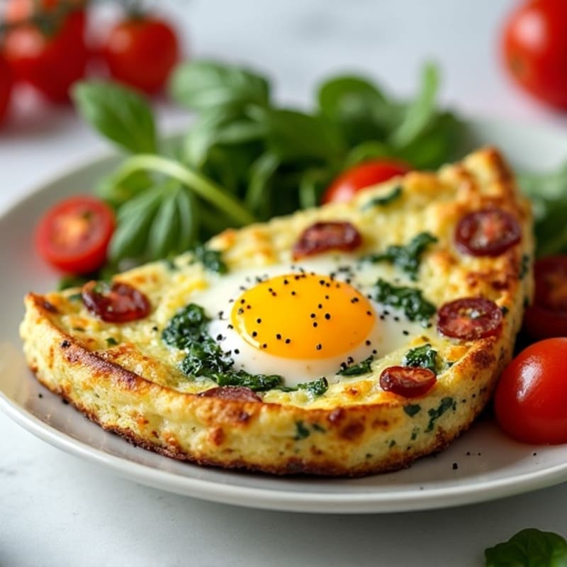 Fluffy Egg and Spinach Frittata