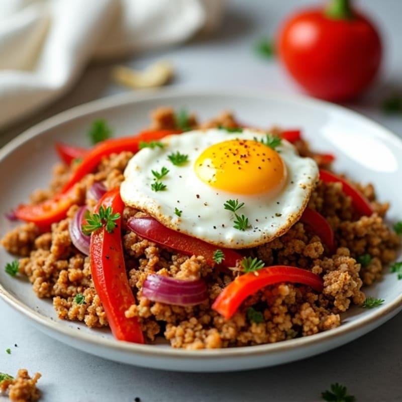 Savory Ground Turkey and Crispy Bell Pepper Skillet