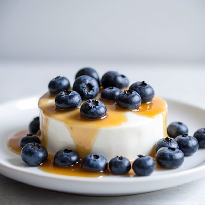 Greek Yogurt with Protein Powder and Blueberries