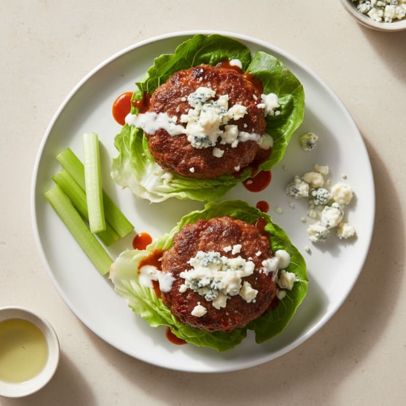 Buffalo Blue Cheese Beef Burgers