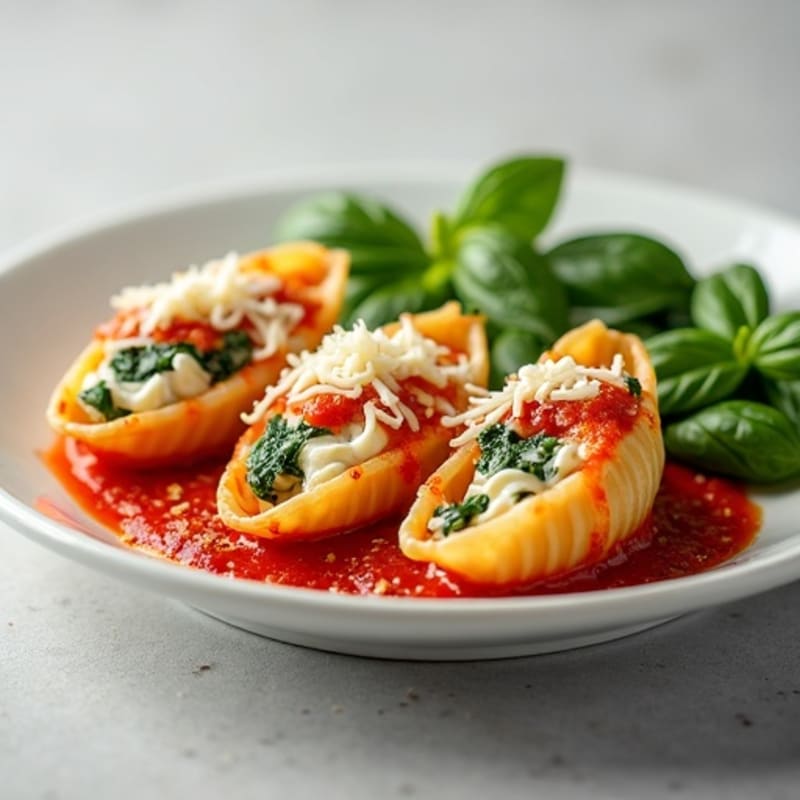 Healthy Spinach & Ricotta Stuffed Shells
