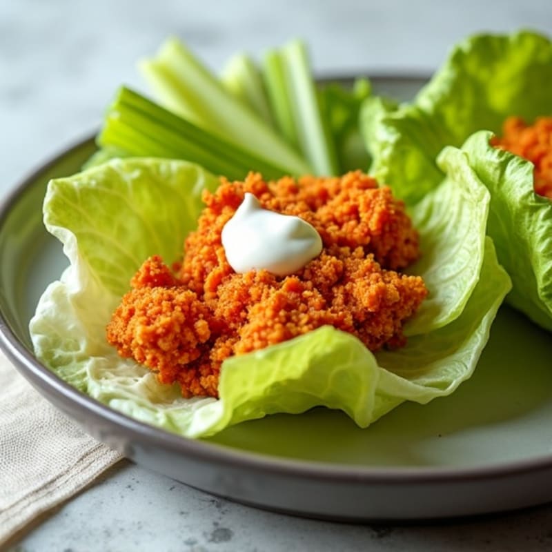 Crispy Buffalo Chicken Lettuce Wrap