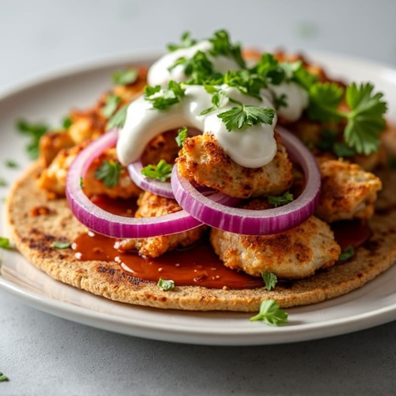 Crispy BBQ Ranch Chicken Flatbread