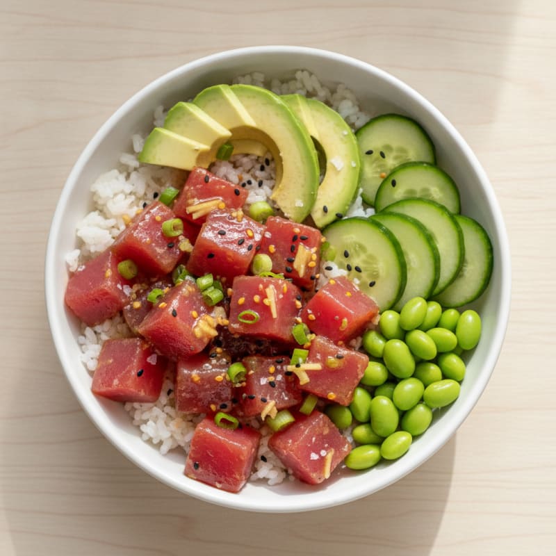 Ahi Tuna Hawaiian Poke Bowl