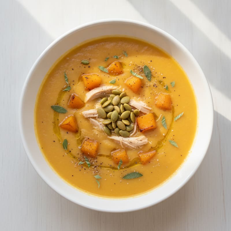 Roasted Butternut Squash Soup with Sage