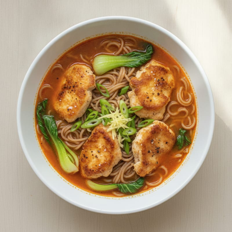 Sriracha Chicken Ramen Soup