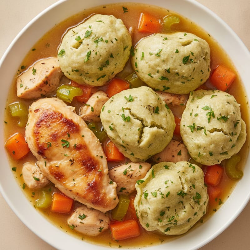 Homestyle Chicken and Herb Dumplings