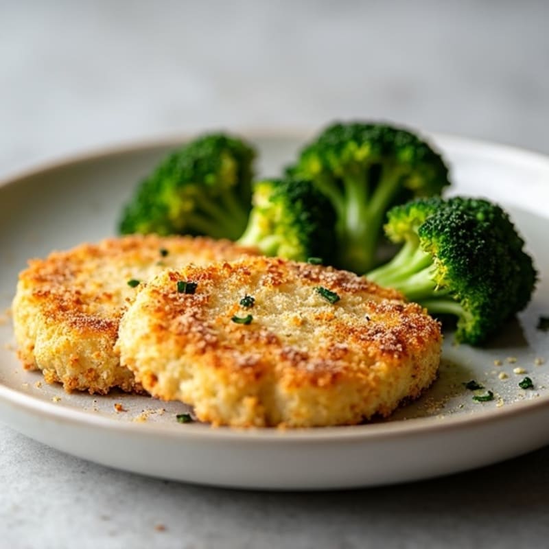 Crispy Herb-Crusted Chicken Cutlets with Roasted Broccoli