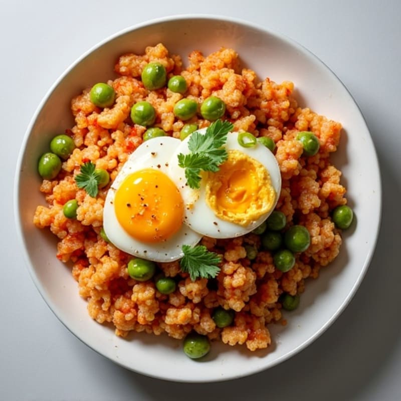 Crispy Cauliflower Rice Kimchi Stir-Fry
