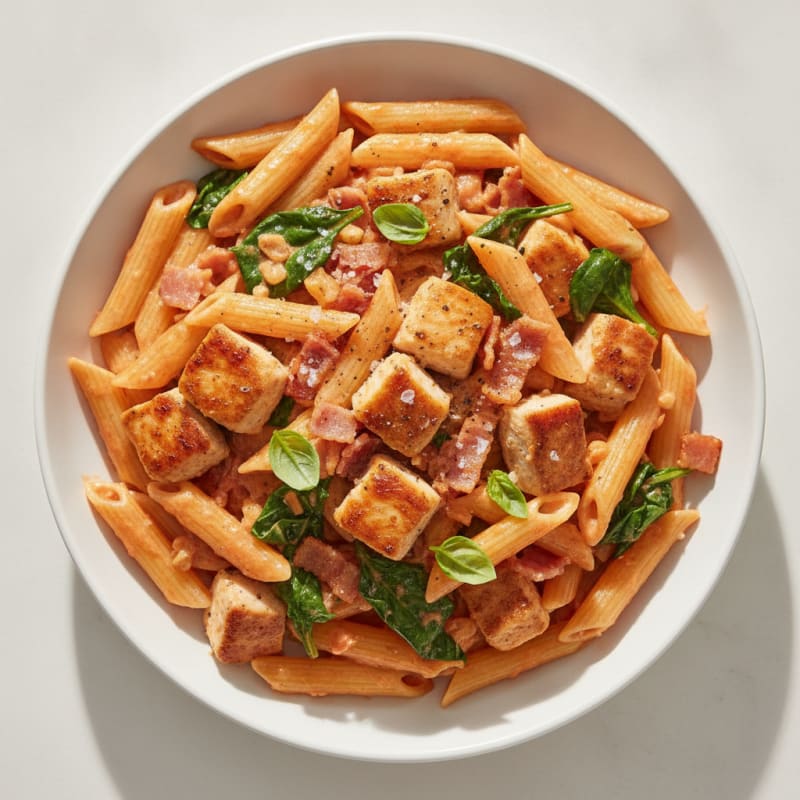 Creamy Tomato Penne with Pancetta