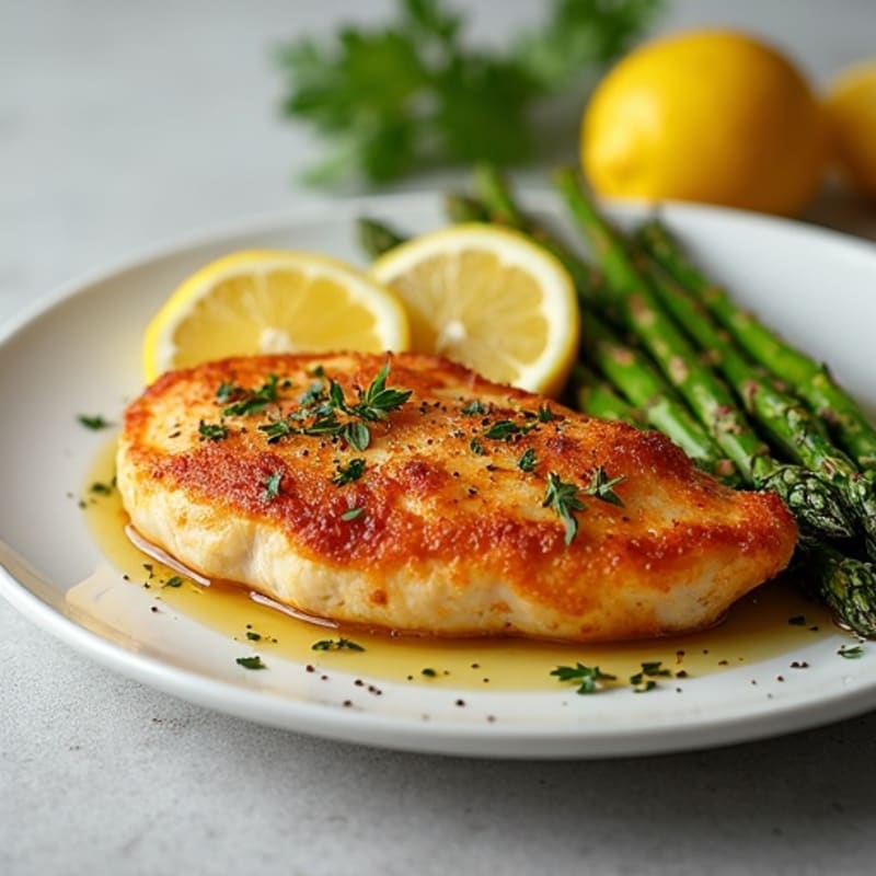 Crispy Baked Chicken Breast with Roasted Asparagus