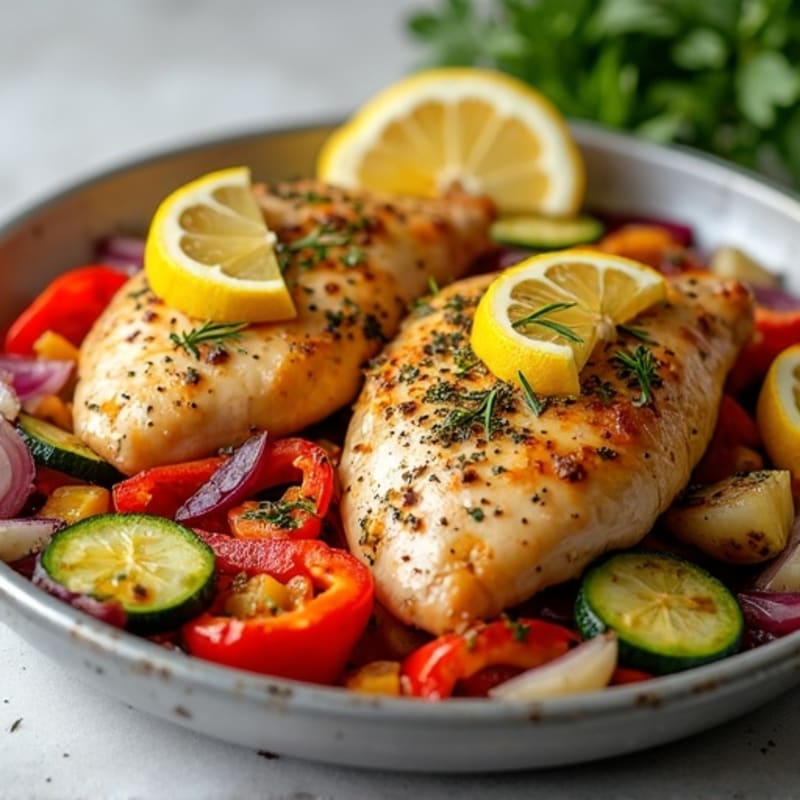 Sheet Pan Lemon Herb Chicken and Roasted Vegetables