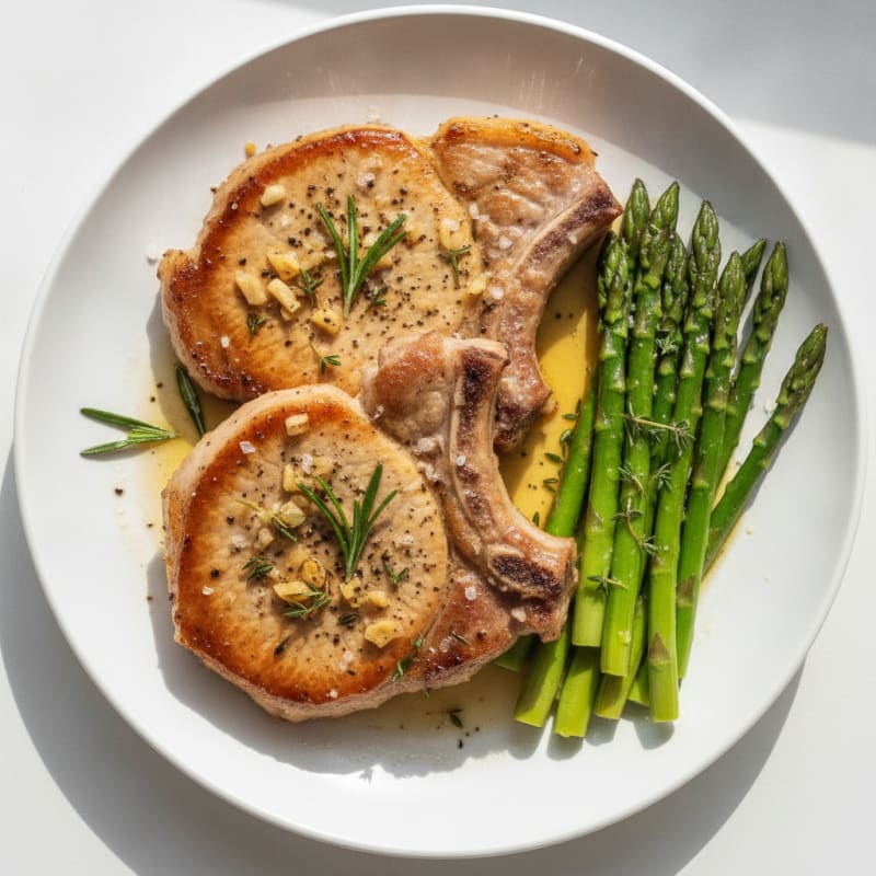 Garlic Herb-Roasted Pork Chops