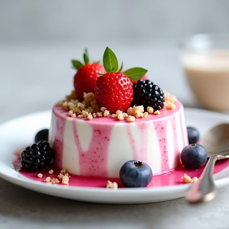 Silky Greek Yogurt Protein Mousse with Berries