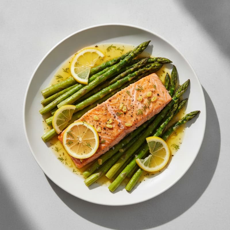 Lemon-Herb Baked Salmon with Asparagus