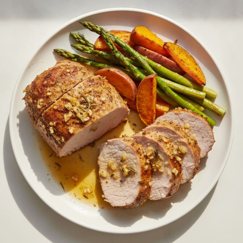 Garlic Herb Roasted Pork Tenderloin