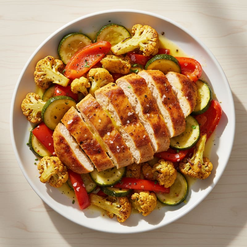 Golden Turmeric-Spiced Chicken and Roasted Vegetables