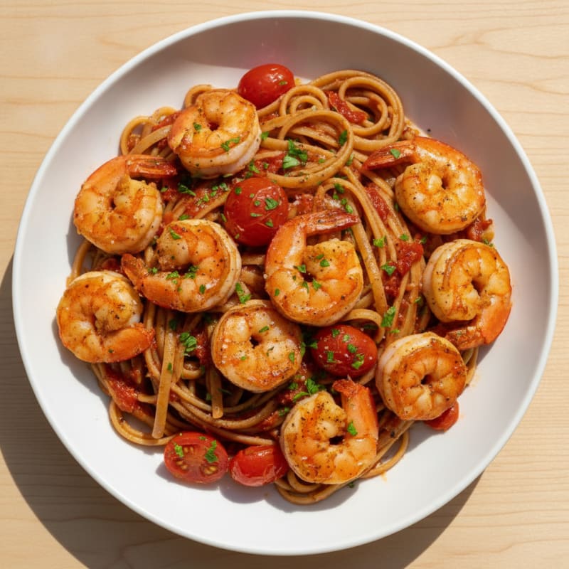 Spicy Calabrian Chili Shrimp Linguine