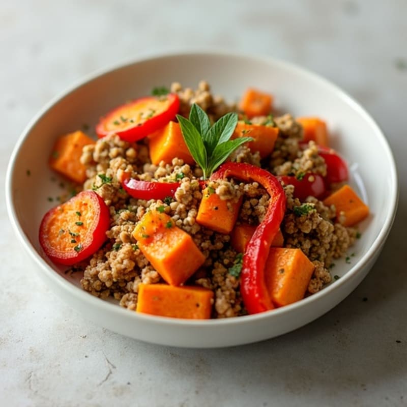 Herb-Spiced Turkey and Sweet Potato Skillet