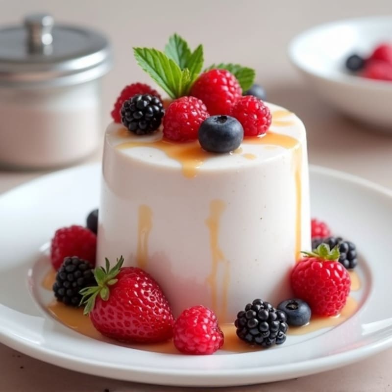 Silky Greek Yogurt Protein Mousse with Berries