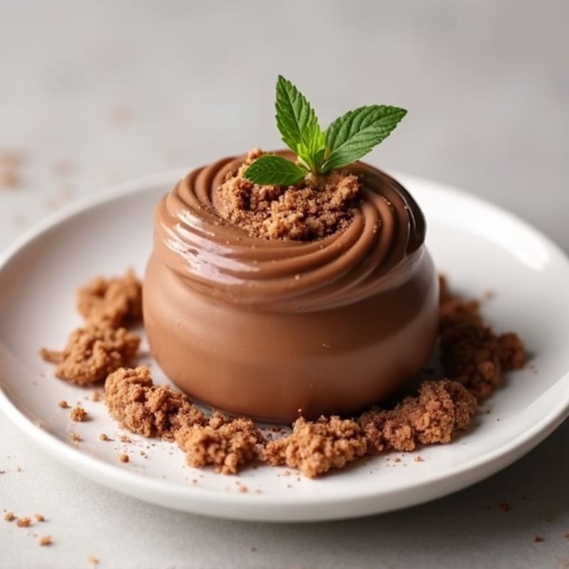 Silky Chocolate Protein Mousse with Almond Butter Swirl