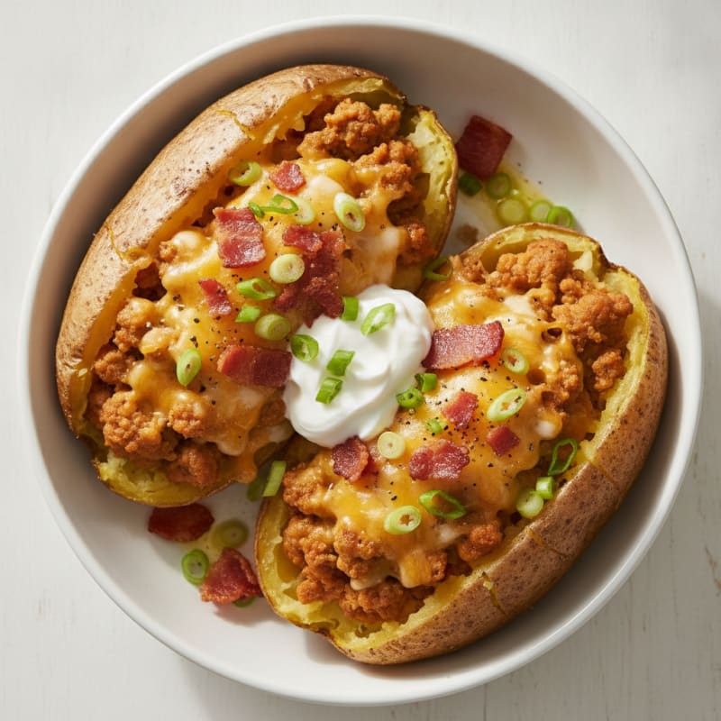 Bacon Cheddar Stuffed Potatoes