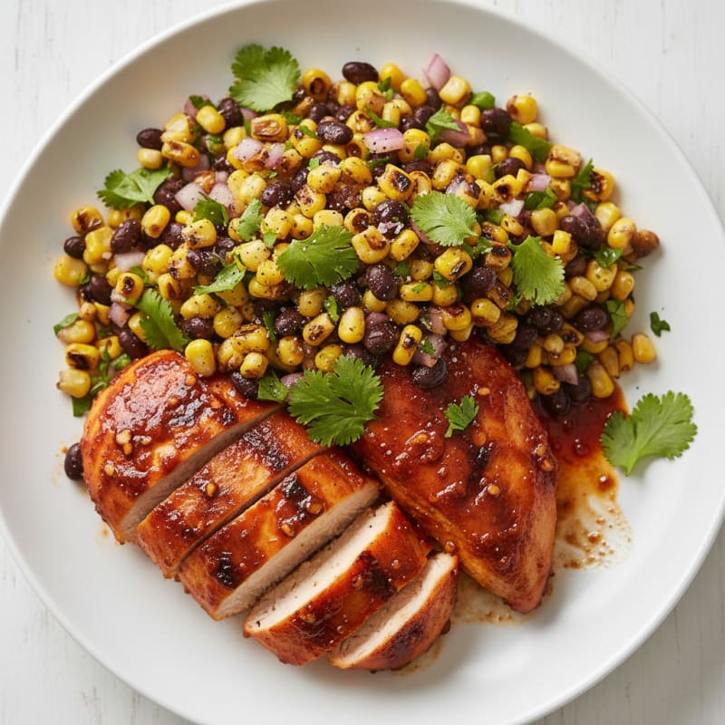 Spicy Chipotle Chicken with Charred Corn Salsa