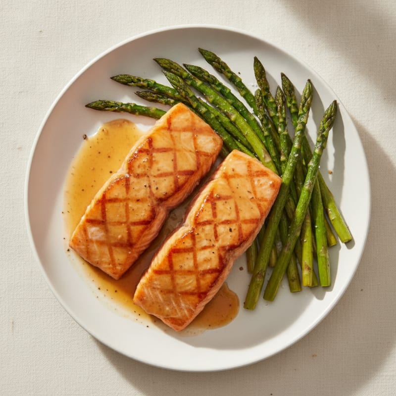 Ginger-Glazed Salmon with Roasted Asparagus