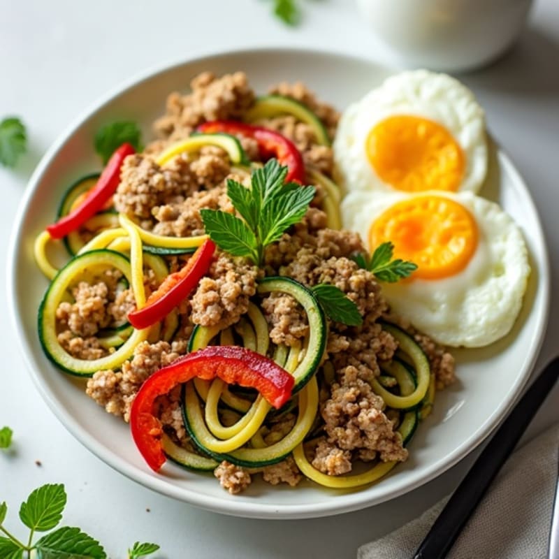 Protein-Packed Turkey and Zucchini Noodle Skillet