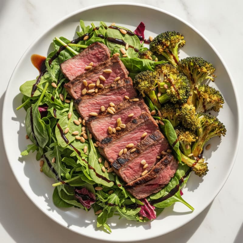 Grilled Steak Salad with Roasted Broccoli