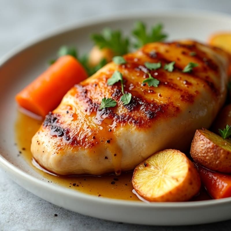 Maple-Glazed Chicken with Roasted Root Vegetables