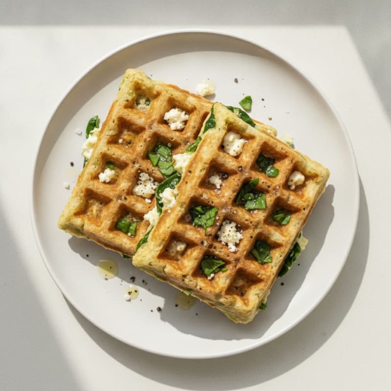 Savory White Cheese Waffles