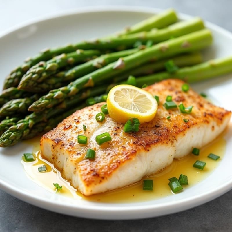 Seared Tilapia with Steamed Asparagus