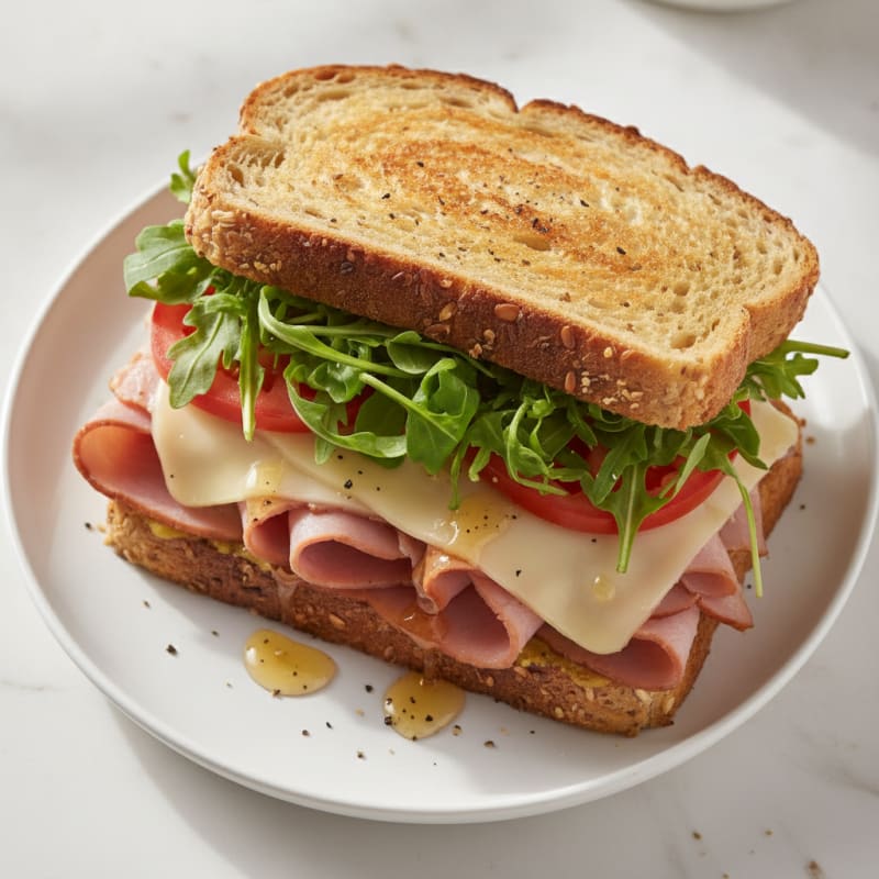 Honey-Glazed Ham and Swiss Sandwich