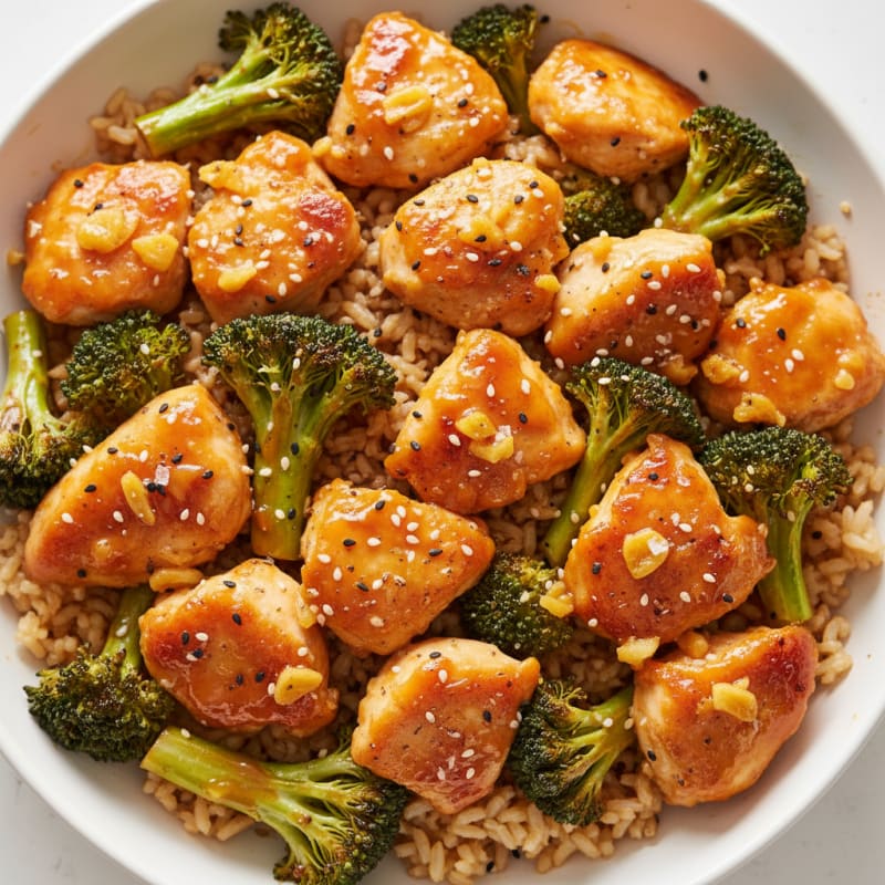 Baked Orange Chicken and Broccoli