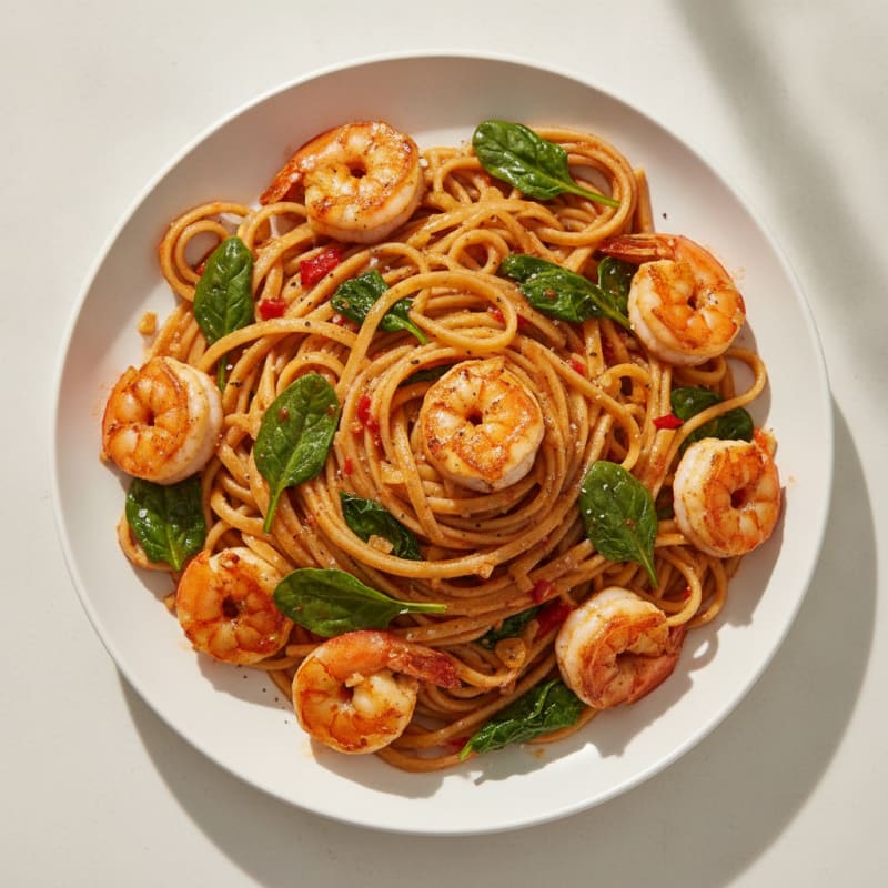 Spicy Calabrian Chili Shrimp Linguine