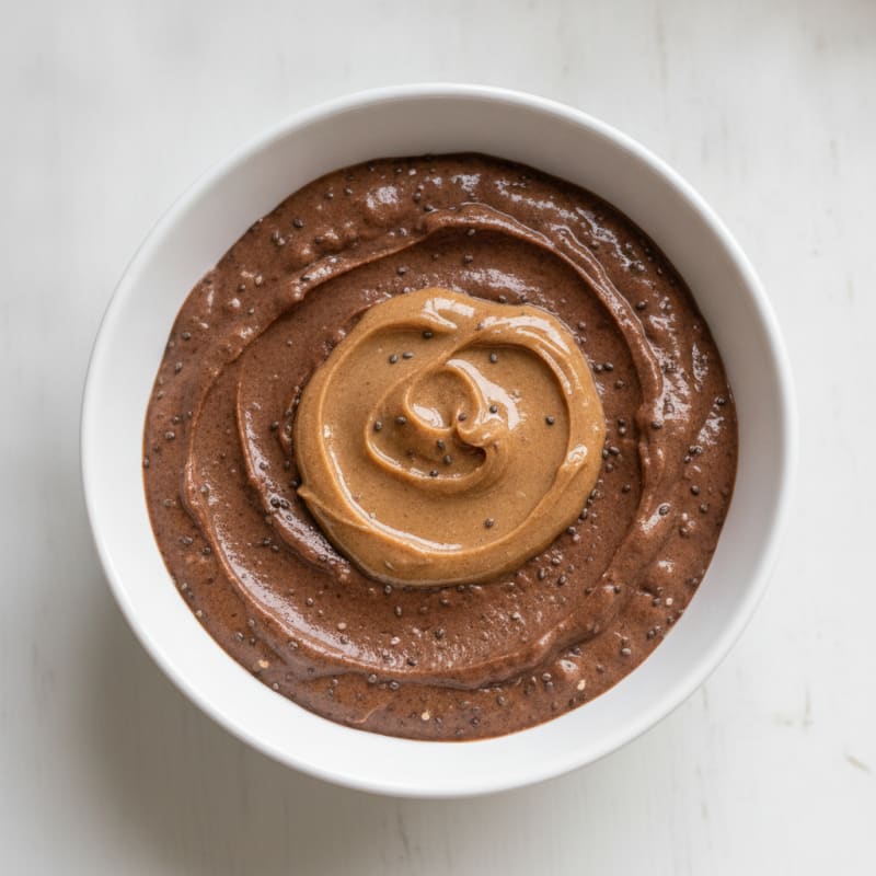 Silky Chocolate Protein Pudding with Almond Butter